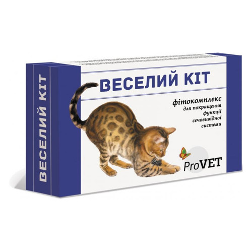Фітокомплекс ProVET Веселий Кіт для покращення функціонування сечовивідної системи, для котів, 20 мл