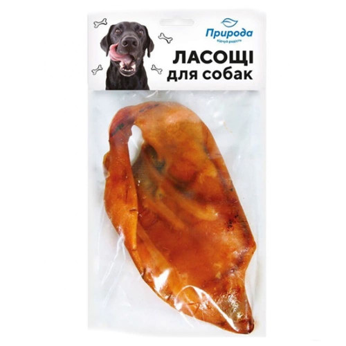 Ласощі Природа свиняче вухо, для собак, 1 шт