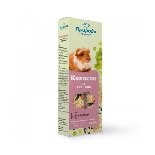 Колосок Природа Фруктовый для гризунів, 140 г