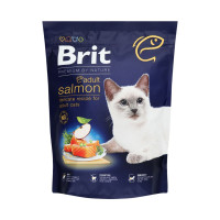 Сухий корм Brit Premium By Nature для дорослих котів, з лососем, 300 г Сухий корм Brit Premium By Nature для дорослих котів, з лососем, 300 г