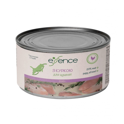 Вологий корм Essence для цуценят, з куркою, 200 г