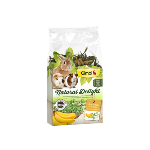 Ласощі GimBi Natural Delight для гризунів, овес та банан, 100 г