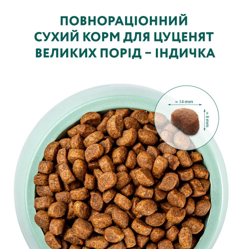 Сухий корм Optimeal для цуценят великих порід, з індичкою, 4 кг