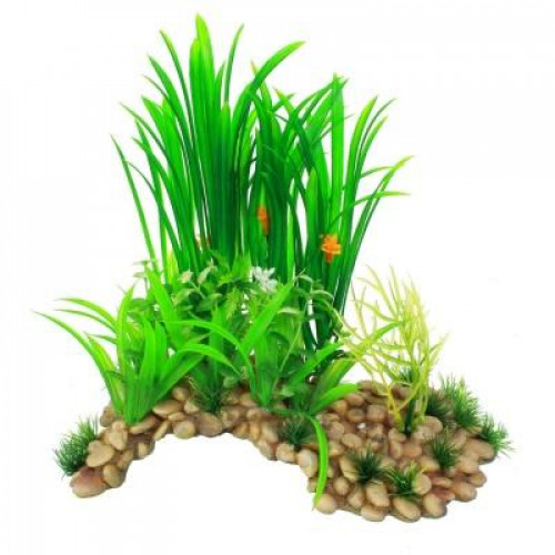 Искусственное растение Yusee Пещера с растениями XL 20x14x33см