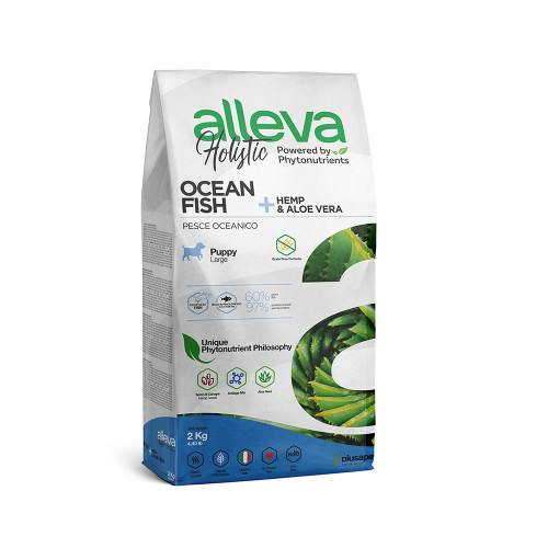 Сухий корм Alleva Holistic Puppy/Junior Ocean Fish Maxi для цуценят великих порід, океанічна риба, 2 кг