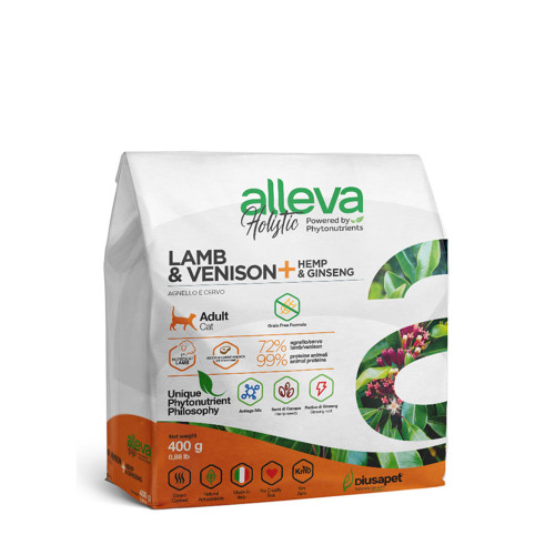 Сухий корм Alleva Holistic Cat Adult Lamb&Venison для дорослих котів, ягня та оленина, 400 г