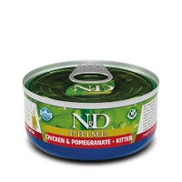 Влажный корм Farmina N&D Grain Free Prime Chicken Kitten для котят, беззерновой, с курицей и гранатом, 70 г Влажный корм Farmina N&D Grain Free Prime Chicken Kitten для котят, беззерновой, с курицей и гранатом, 70 г