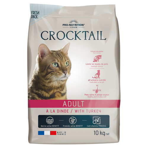 Сухий корм Pro-Nutrition Flatazor Crocktail Adult With Turkey для дорослих котів, з індичкою, 10 кг