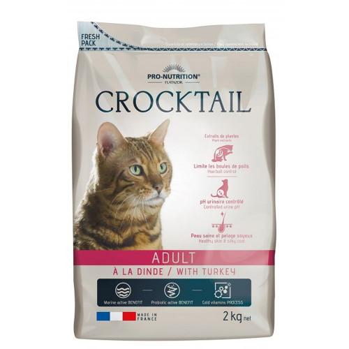 Сухий корм Pro-Nutrition Flatazor Crocktail Adult With Turkey для дорослих котів, з індичкою, 2 кг