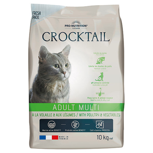 Сухий корм Pro-Nutrition Flatazor Crocktail Adult Multi для дорослих котів, з птицею та овочами, 10 кг