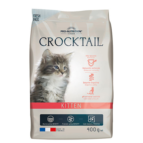 Сухий корм Pro-Nutrition Flatazor Crocktail Kitten для кошенят і кішок наприкінці вагітності та під час лактації, 400 г
