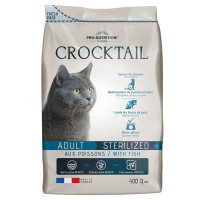 Сухой корм Pro-Nutrition Flatazor Crocktail Adult Sterilized Fish для стерилизованных кошек, с рыбой, 400 г Сухой корм Pro-Nutrition Flatazor Crocktail Adult Sterilized Fish для стерилизованных кошек, с рыбой, 400 г