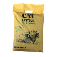Деревний наповнювач Cat Litter для домашніх тварин, темний, 3 кг Деревний наповнювач Cat Litter для домашніх тварин, темний, 3 кг