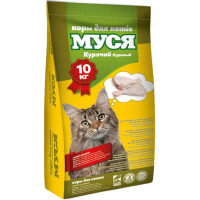 Сухой корм Муся Куриный для кошек, 10 кг Сухой корм Муся Куриный для кошек, 10 кг