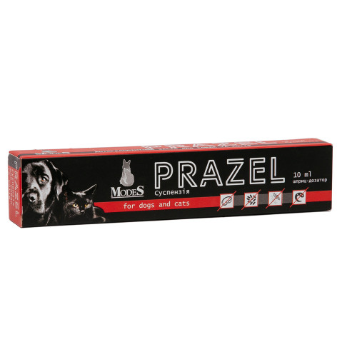 Суспензія Modes Prazel антигельмінтний захист, для собак і котів, 10 мл