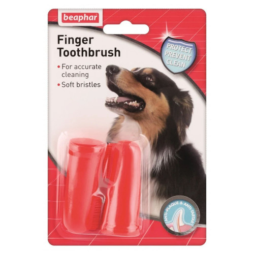 Зубная щетка Beaphar Finger Toothbrush на палец, для собак, 2 шт