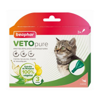 Краплі Beaphar Veto Pure Spot on Kitten від бліх, кліщів та комарів для кошенят, біо натуральні, ціна за 1 піпетку Краплі Beaphar Veto Pure Spot on Kitten від бліх, кліщів та комарів для кошенят, біо натуральні, ціна за 1 піпетку