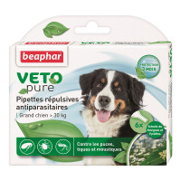 Краплі Beaphar Veto Pure Spot від бліх, кліщів та комарів для собак від 30 кг, біо натуральні, ціна за 1 піпетку Краплі Beaphar Veto Pure Spot від бліх, кліщів та комарів для собак від 30 кг, біо натуральні, ціна за 1 піпетку
