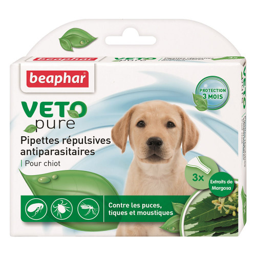 Краплі Beaphar Veto Pure Spot від бліх, кліщів та комарів для цуценят, біо натуральні, ціна за 1 піпетку