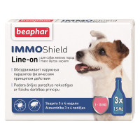 Капли Beaphar IMMO Shield Line-on капли от блох, клещей и комаров для собак весом 1-15 кг, цена за 1 пипетку Капли Beaphar IMMO Shield Line-on капли от блох, клещей и комаров для собак весом 1-15 кг, цена за 1 пипетку