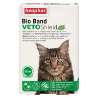 Ошейник Beaphar Bio Band Veto Shield от блох, клещей и комаров, для кошек и котят, био, 35 см Ошейник Beaphar Bio Band Veto Shield от блох, клещей и комаров, для кошек и котят, био, 35 см