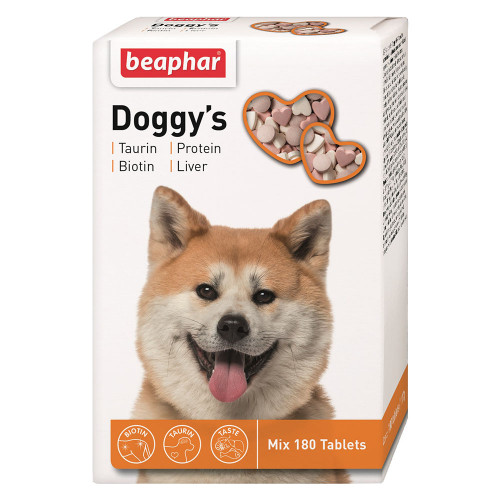 Витаминизированное лакомство Beaphar Doggy's Mix для собак, микс, 180 табл