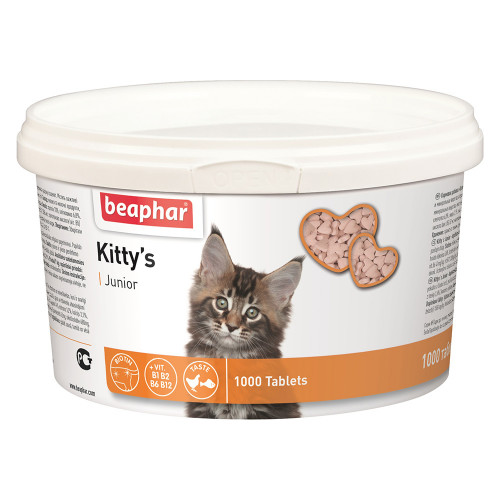 Вітамінізовані ласощі Beaphar Kitty’s Junior для кошенят, 1000 табл