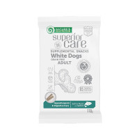 Беззерновые лакомства Natures Protection Superior Care White Dogs для белых собак с чувствительным пищеварением, с лососем, 110 г Беззерновые лакомства Natures Protection Superior Care White Dogs для белых собак с чувствительным пищеварением, с лососем, 110 г