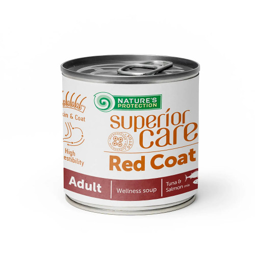 Консерви Natures Protection Superior Care Salmon&Tuna для рудих собак всіх порід, суп з лососем та тунцем, 140 мл