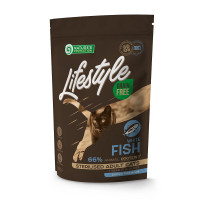 Беззерновий сухий корм Natures Protection Lifestyle Sterilised для стерилізованих кішок, з білою рибою, 400 г