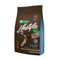 Беззерновий сухий корм Natures Protection Lifestyle Sterilised для стерилізованих кішок, з білою рибою, 1.5 кг