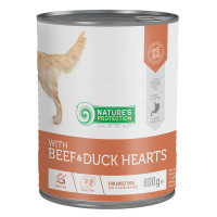 Консерви Natures Protection Adult Beef&Duck Hearts для собак, з яловичиною та качиним серцем, 800 г Консерви Natures Protection Adult Beef&Duck Hearts для собак, з яловичиною та качиним серцем, 800 г