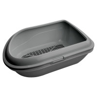 Туалет AnimAll CNR-130 для котів, під наповнювач, з сіткою, сірий, 57×39×23 см Туалет AnimAll CNR-130 для котів, під наповнювач, з сіткою, сірий, 57×39×23 см