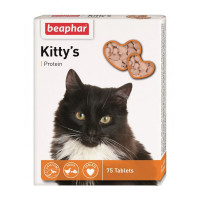 Витаминизированное лакомство Beaphar Kitty's Taurin Biotin для кошек, с протеином и рыбой, 75 табл Витаминизированное лакомство Beaphar Kitty's Taurin Biotin для кошек, с протеином и рыбой, 75 табл