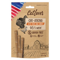Ласощі CatLover Cat-Sticks Duck and Turkey для котів, палички з качкою та індичкою, 5 шт по 5 г