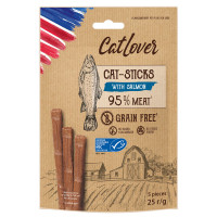 Ласощі CatLover Cat-Sticks Salmon для котів, палички з лососем, 5 шт по 5 г Ласощі CatLover Cat-Sticks Salmon для котів, палички з лососем, 5 шт по 5 г