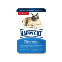 Влажный корм Happy Cat Btl sterilisiert Lachs Gelee для взрослых кошек, кусочки лосося в желе, 100 г Влажный корм Happy Cat Btl sterilisiert Lachs Gelee для взрослых кошек, кусочки лосося в желе, 100 г