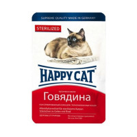 Влажный корм Happy Cat Btl sterilisiert Rind Gelee для взрослых кошек, кусочки говядины в желе, 100 г Влажный корм Happy Cat Btl sterilisiert Rind Gelee для взрослых кошек, кусочки говядины в желе, 100 г
