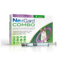Капли Boehringer Ingelheim NexGard Combo против паразитов для кошек до 2.5 кг, S, цена за 1 шприц Капли Boehringer Ingelheim NexGard Combo против паразитов для кошек до 2.5 кг, S, цена за 1 шприц