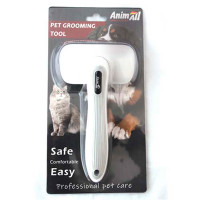 Пуходерка AnimAll Groom для собак і котів, з автоматичною системою очищення, сіра Пуходерка AnimAll Groom для собак і котів, з автоматичною системою очищення, сіра