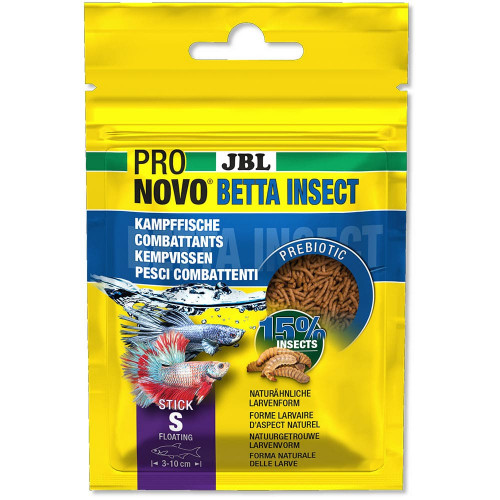 Корм JBL Pronovo Betta Insect Stick S для бійців, у вигляді паличок, 20 мл, 10 г