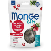 Ласощі Monge Gift Dog Skin support для собак з чутливою шкірою, лосось з журавлиною, 150 г Ласощі Monge Gift Dog Skin support для собак з чутливою шкірою, лосось з журавлиною, 150 г