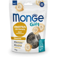 Лакомство Monge Gift Dog Training для собак, повышение активности, утка с бананом, 150 г Лакомство Monge Gift Dog Training для собак, повышение активности, утка с бананом, 150 г