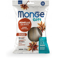 Лакомство Monge Gift Dog Puppy and Junior Mini для щенков малых пород, ягненок с анисом, 120 г Лакомство Monge Gift Dog Puppy and Junior Mini для щенков малых пород, ягненок с анисом, 120 г