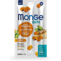 Лакомство Monge Gift Dog Mobility support для собак, поддержка массы тела, форель с босвелией, 45 г Лакомство Monge Gift Dog Mobility support для собак, поддержка массы тела, форель с босвелией, 45 г