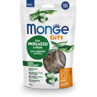 Ласощі Monge Gift Cat Skin support для котів з чутливою шкірою, з тріскою і алое, 60 г Ласощі Monge Gift Cat Skin support для котів з чутливою шкірою, з тріскою і алое, 60 г