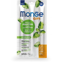Лакомство Monge Gift Cat Sterilised для кошек, утка с мелиссой, 15 г Лакомство Monge Gift Cat Sterilised для кошек, утка с мелиссой, 15 г