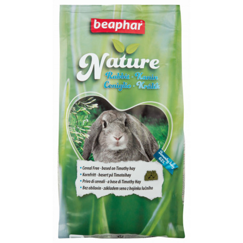 Беззерновой корм Beaphar Nature Rabbit для кроликов, из тимофеевки, 1.25 кг