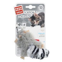 Іграшка GiGwi Catch&Scratch Єнот для котів, з котячою м'ятою, 8 см Іграшка GiGwi Catch&Scratch Єнот для котів, з котячою м'ятою, 8 см