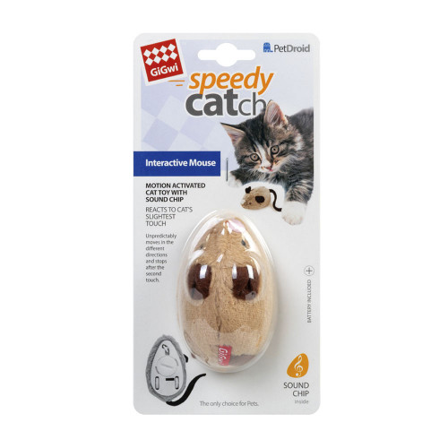 Іграшка GiGwi Catch Інтерактивна мишка для котів, 9 см